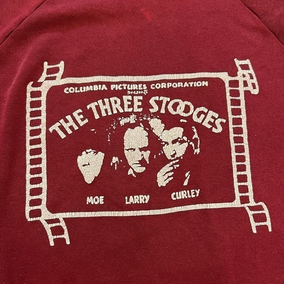 LOGO 7 Vintage 90’s The Three Stooges Logo Sweatshirt, Size Large. - Picture 2 of 6